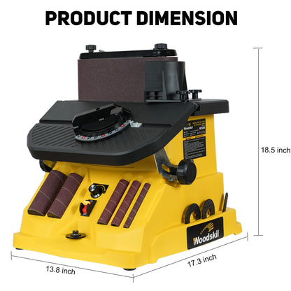 4.5-Amp Belt Disc Sander Combo, 4 x 36 in. Belt and 6 in. Disc Sander with 3/4HP Motor, Belt Sander for Woodworking with Base, Bench Sander Upgraded Model