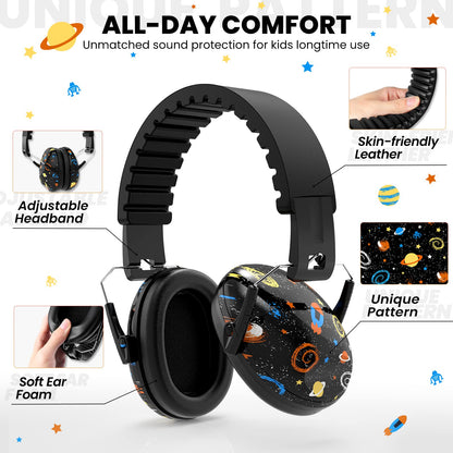 RIIKUNTEK Kids Ear Protection, SNR 27dB Noise Cancelling Headphones for Kids, Autism and Teens