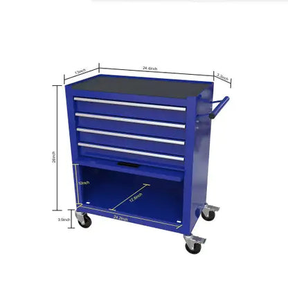 4 Drawers Tool Cabinet With Tool Sets--BLUE