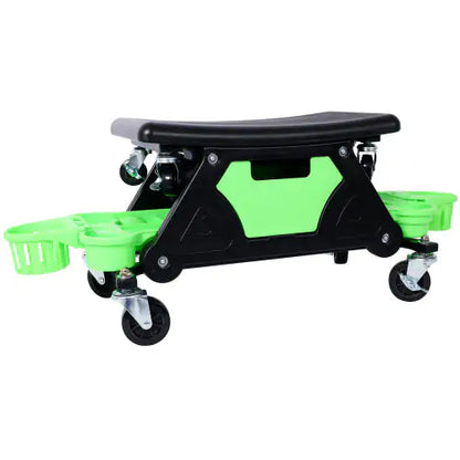 Rolling Detail Creeper Seat, Roller Mechanic Detail Practical Seat, Rolling Mechanical Bench On Wheels, Removable Tool Tray Drawer, 300 Lb Capacity For General Garage Use And Home Use