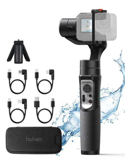 Hohem iSteady Pro 4 3 Axis Gimbal Stabilizer for Gopro Hero 13/12, Bluetooth Control, IPX4 Splashproof, Tripod, Camera Stabilizer for Gopro, Osmo Action Camera, Video Recording, Insta 360